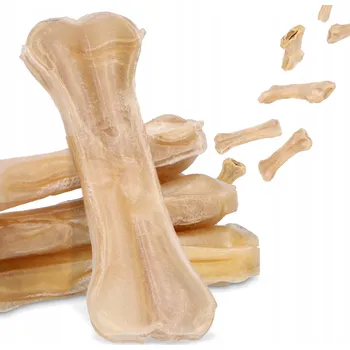 Pamlsek pro psa Lisovaná kost Pamlsek 10 cm Přírodní hovězí žvýkací kost pro psy a štěňata