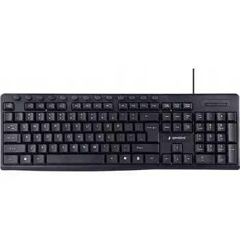 Klávesnice MULTIMEDIÁLNÍ KLÁVESNICE GEMBIRD KB-UM-107 USB, US ROZLOŽENÍ KLÁVES, ČERNÁ