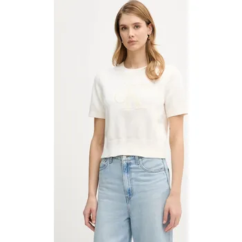 Pánské tričko Bavlněné tričko Calvin Klein Jeans LV044E306G béžová 01X, vel. M