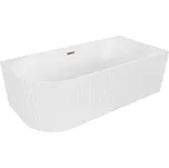 MEXEN GIA VOLNĚ STOJÍCÍ ROHOVÁ VANA S DRÁŽKAMI PRAVÁ BÍLÁ MATNÁ 170 x 80