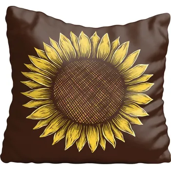 Polštář Dekorační povlak na polštář Slunečnice 40x40 cm