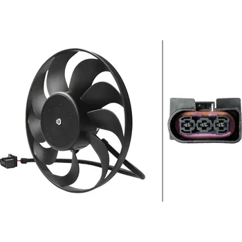 Chladič motoru Větrák chlazení motoru HELLA 8EW 366 420-061