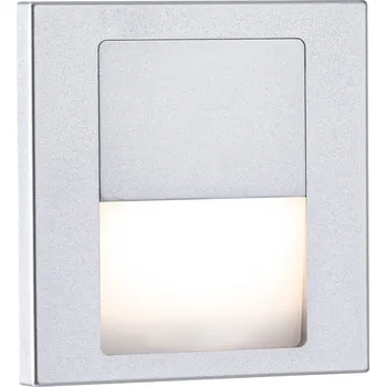 Bodové svítidlo PAULMANN LED vestavné svítidlo do zdi Tsaro hranaté 80x36mm 1W 230V 2700K matný chrom