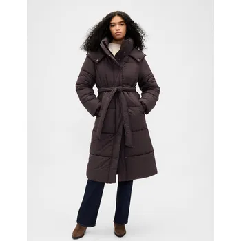 Dámský kabát GAP dámský kabát hnědý klasický s kapucí velikost L