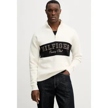 Pánský svetr Bavlněný svetr Tommy Hilfiger MW0MW41948 béžová 01X, vel. L