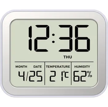 Budík JVD SB774.2 stříbrný