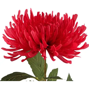 umělá květina Umělá chryzantéma, střední, 11 (Ø18 cm) červená otevřená