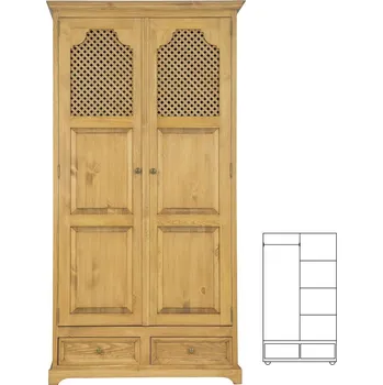 Ložnice Skříň SF736 povrchová úprava - včelí vosk Přírodní včelí vosk