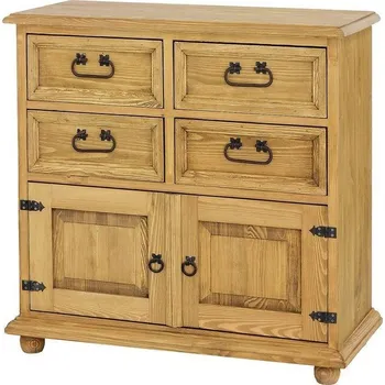 Komoda Komoda KD701 povrchová úprava - včelí vosk Hnědý včelí vosk