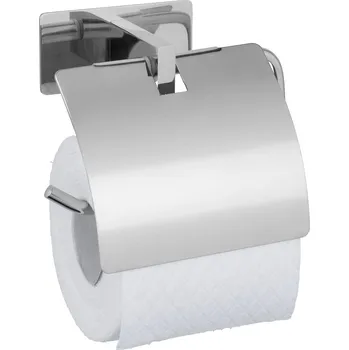 Držák na toaletní papír GENOVA s víkem, montáž bez vrtání Turbo-Loc, WENKO