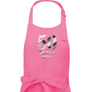 Kuchyňská zástěra 50 ODSTÍNŮ ŠEDIN - Pánská zástěra na vaření - Univerzální velikost ( Růžová )