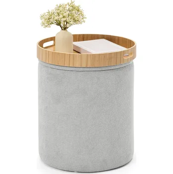 Konferenční stolek 719168 - Tchibo - Odkládací stolek s podnosem a sedací funkcí - barva: šedá