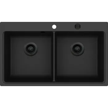 Kuchyňský dřez Granitový dřez Aquastone Prima 90 černá edice