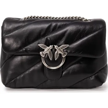 Módní doplněk Pinko Borsa Donna - kožená kabelka Pinko černá | bílá 3510031