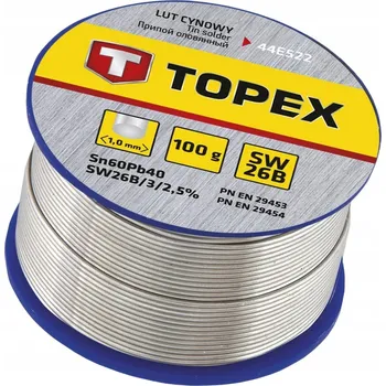 Páječka Cínová pájka 60% Sn, drát 1.0 mm, 100 g TOPEX
