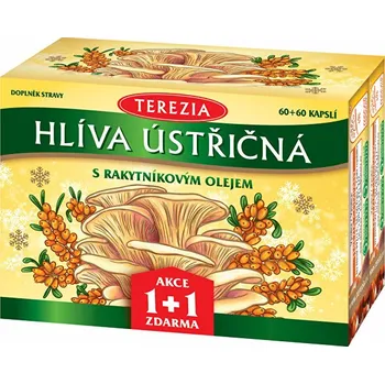 Speciální výživa Hlíva ústřičná s rakytníkovým olejem 60+60 kapslí