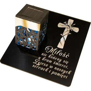 Svíčka Solární LED hřbitovní svíčka - Soška na hřbitov, velká, věčná hřbitovní lampa