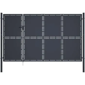 vidaXL Zahradní brána ocelová 350 x 175 cm antracitová [144539]