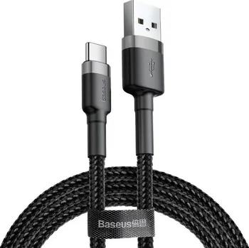 Datový kabel Kabel Baseus Cafule USB-C 3A 1 m (šedý+černý)