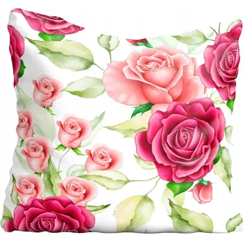 Polštář Povlak na polštář s květinami 50x50 cm