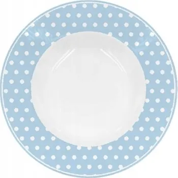 Talíř Modrý puntíkatý talíř 22 cm