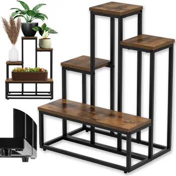 Springos GA0210 KOVOVÝ STOJAN NA KVĚTINY 51 X 34 X 67 CM