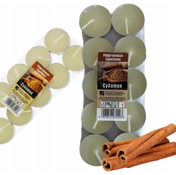 Svíčka Parafínové čajové svíčky skořice Raf-Pol 10 ks