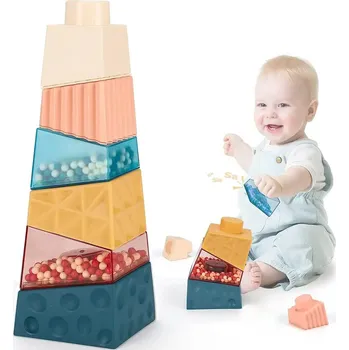 Hračka pro nejmenší Vzdělávací věž Senzorická pyramida Montessori