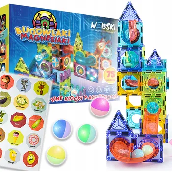 ostatní stavebnice Stavebnice Webski Magnesiaki/3 Stavebníci 75