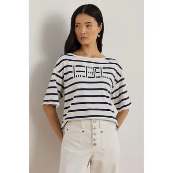 Pánská móda Bavlněné tričko Lauren Ralph Lauren 200P03752 námořnická modř 59X, vel. L