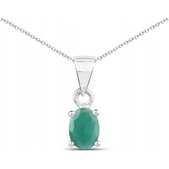 Přívěsek PŘÍRODNÍ SMARAGD STŘÍBRNÝ PŘÍVĚSEK