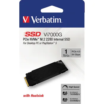SSD disk SSD disk Verbatim Vi7000G 1TB M.2 2280 PCIe Gen4 NVME (7400/5500 MB/s)