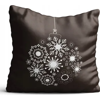 Polštář Povlak na polštářek s vánočním motivem, hvězda, 30x30 cm