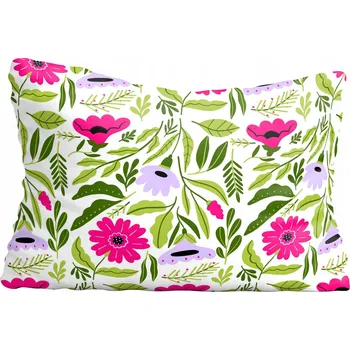 Polštář Povlak na polštář Květiny 40x80 cm