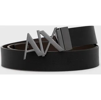 Módní doplněk Kožený pásek Armani Exchange 951017.CC505 černá 99A, vel. 95