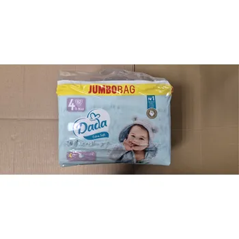 jednorázová plena Výprodej POŠKOZENÝ OBAL - Dada JUMBOBAG extra soft 4 MAXI, 7-16kg, 82ks