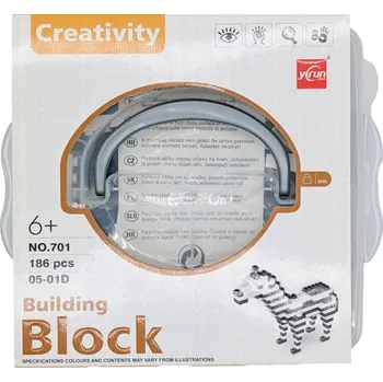 ostatní stavebnice MINI KREATIVNÍ CESTOVNÍ STAVEBNICE BUILDING BLOCK ZVÍŘATA LEV STAVEBNICE