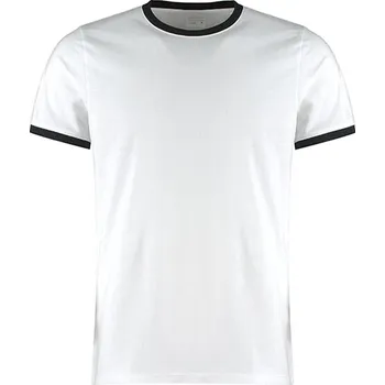 Pánské tričko Kustom Kit Módní tričko Ringer Barva: white, Velikost: M G_K508