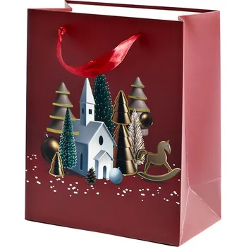 Dárková krabička Dárková taška | CITY | městská červená | 14x27x33 | 874357