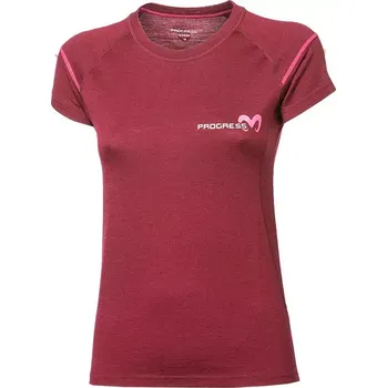 Pánské tričko PROGRESS Progress Merino 170 dámské triko s krátkým rukávem, švestka velikost XS