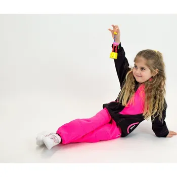 Chlapecká bunda Kocour Mourek Bunda softshellová dětská neon.růžová s černou Velikost 122/128