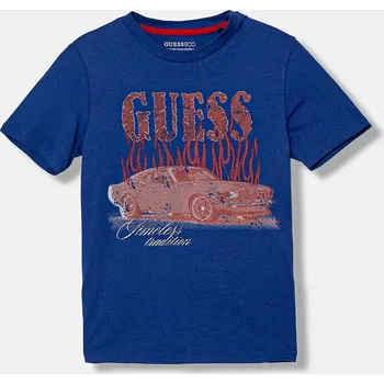 Dětská móda Dětské bavlněné tričko Guess L6RI08.K8HM4.PPY2 fialová 54X, vel. 125-135