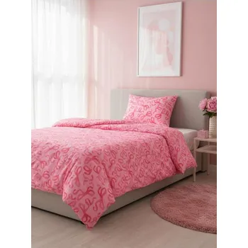 Povlečení Sinsay - Souprava povlečení s motivem mašlí - fuchsiová - 849IV-43X - 849IV-43X-ONE