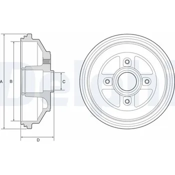 Brzdový buben Brzdový buben DELPHI BF571
