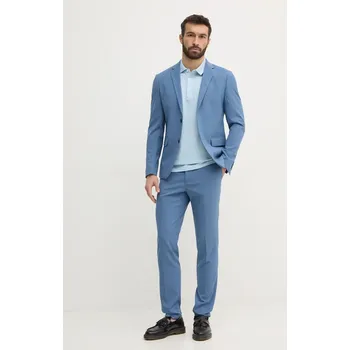 Pánský oblek Oblek Lindbergh 30.61040.SKY.BLUE modrá 95X, vel. 52