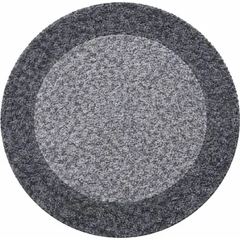 Hans Home Kusový koberec Life Shaggy 1503 grey kruh - 120x120 (průměr) kruh