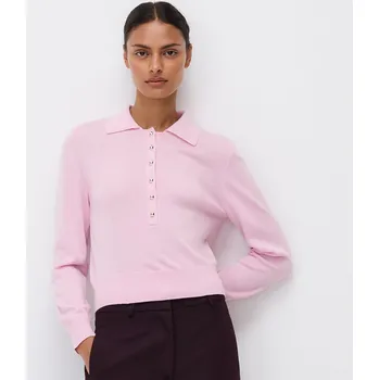 Dámský svetr Reserved - Svetr s dekorativními knoflíky - růžová - 128EU-30X - 128EU-30X-XS