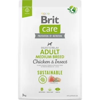 Pro psa Brit Care Dog Sustainable Adult Medium Breed – Chicken and Insect 3 kg EXPIRACE květen (3.5.2026)