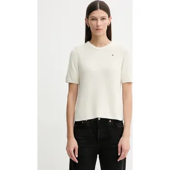 Pánská móda Bavlněné tričko Tommy Hilfiger WW0WW48793 béžová 12X, vel. L