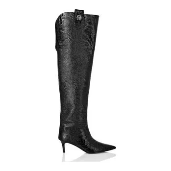 Dámská móda PHILIPP PLEIN Kozačky 26649 Černá 39